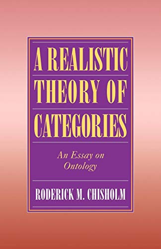 A Realistic Theory of Categories: An Essay on Ontology von Cambridge University Press