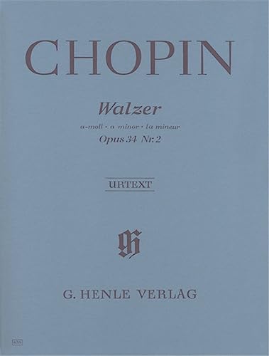 Walzer a-moll op. 34,2: Besetzung: Klavier zu zwei Händen (G. Henle Urtext-Ausgabe)