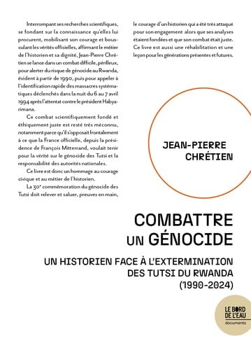 Combattre un génocide: Un historien face à l'extermination des Tutsi du Rwanda (1990-2024) von BORD DE L EAU
