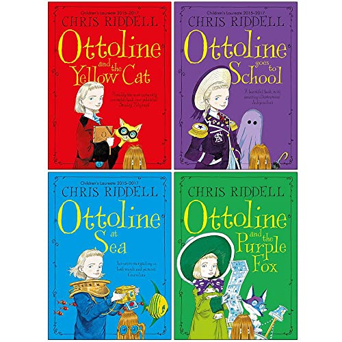 Ottoline Series 3 Books Collection Set by Chris Riddell (Yellow Cat, Sea & Purple Fox)