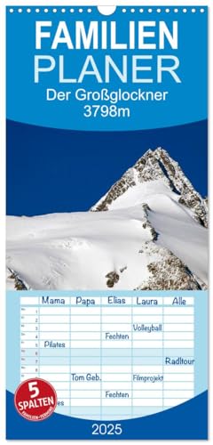 Familienplaner 2025 - Der Großglockner 3798m mit 5 Spalten (Wandkalender, 21 cm x 45 cm), CALVENDO