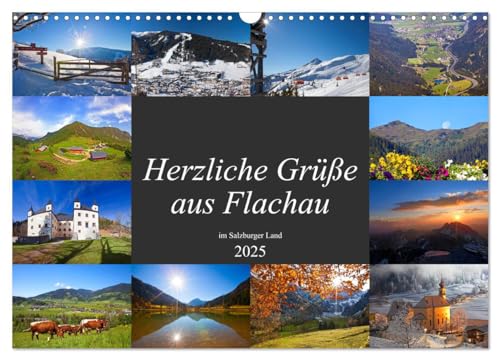 Herzliche Grüße aus Flachau (Wandkalender 2025 DIN A3 quer), CALVENDO Monatskalender von CALVENDO