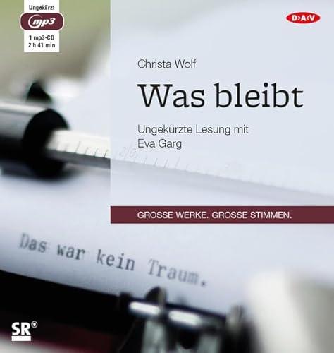 Was bleibt: Ungekürzte Lesung (1 mp3-CD) (Christa Wolf) von Der Audio Verlag, Dav