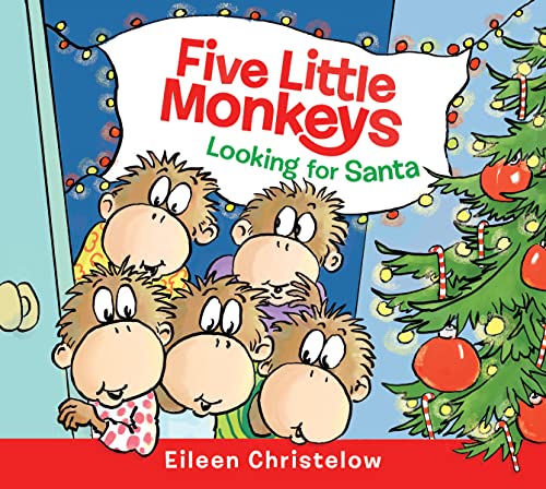 Five Little Monkeys Looking for Santa Board Book von Clarion Books
