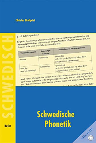 Schwedische Phonetik: für Deutschsprachige von Buske Helmut Verlag GmbH