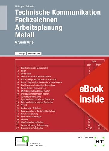 eBook inside: Buch und eBook Technische Kommunikation: Fachzeichnen - Arbeitsplanung - Metall Grundstufe