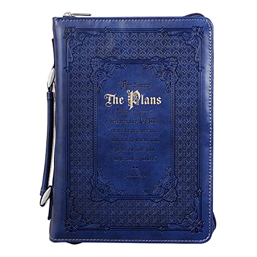 Bible Cover, The Plans I Have For You, Blue, Large Bible Cover, The Plans I Have For You, Blue, Large