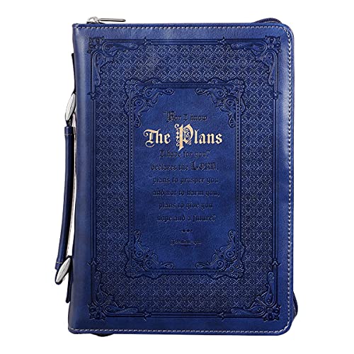 Bible Cover, The Plans I Have For You, Blue, Medium