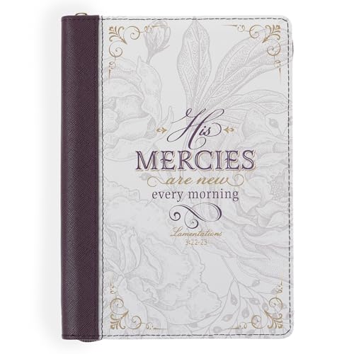 Christian Art Gifts Classic Journal His Mercies Are New Every Morning Lamentations 3:22-23 Bible Verse Inspirational Scripture Notebook for Women, ... Faux Leather Flexcover, 336 Ruled Pages