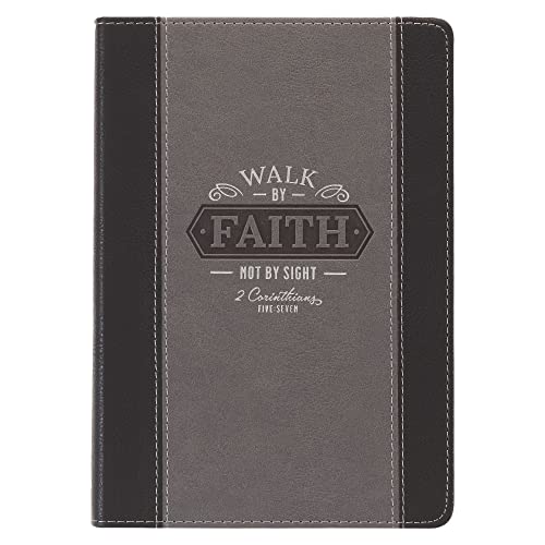 Christian Art Gifts Classic Journal Walk By Faith Not By Sight 2 Corinthians 5:7 Bible Verse Inspirational Scripture Notebook for Men/Women , Ribbon ... Faux Leather Flexcover, 336 Ruled Pages Christian Art Gifts Classic Journal Walk By Faith Not By Sight 2 Corinthians 5:7 Bible Verse Inspirational Scripture Notebook for Men/Women , Ribbon ... Faux Leather Flexcover, 336 Ruled Pages