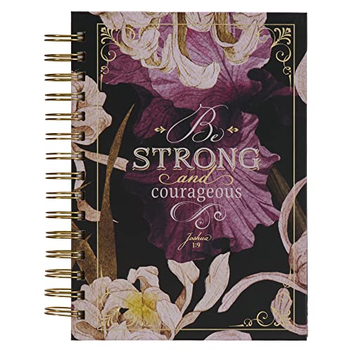 Christian Art Gifts Journal w/Scripture for Women Be Strong and Courageous Joshua 1:9 Bible Verse Plum Floral 192 Ruled Pages, Large Hardcover Notebook, Wire Bound Christian Art Gifts Journal w/Scripture for Women Be Strong and Courageous Joshua 1:9 Bible Verse Plum Floral 192 Ruled Pages, Large Hardcover Notebook, Wire Bound
