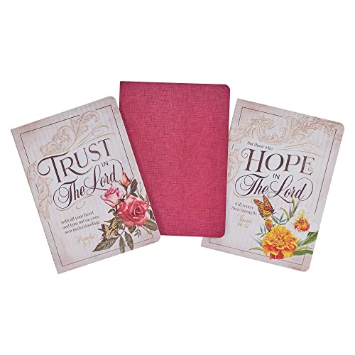 Notebook Set 2pc Trust Hope in the Lord Floral Notebook Set 2pc Trust Hope in the Lord Floral