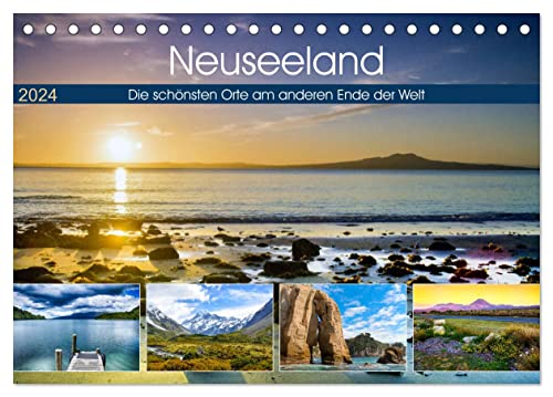 Neuseeland - Die schönsten Orte am anderen Ende der Welt (Tischkalender 2024 DIN A5 quer), CALVENDO Monatskalender