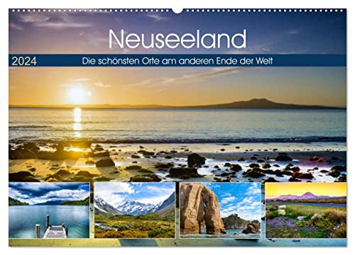 Neuseeland - Die schönsten Orte am anderen Ende der Welt (Wandkalender 2024 DIN A2 quer), CALVENDO Monatskalender