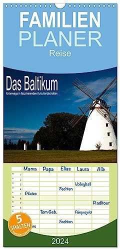Familienplaner 2024 - Das Baltikum - Unterwegs in faszinierenden Kulturlandschaften mit 5 Spalten (Wandkalender, 21 cm x 45 cm) CALVENDO