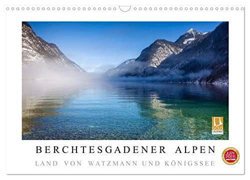 Berchtesgadener Alpen - Land von Watzmann und Königssee (Wandkalender 2024 DIN A3 quer), CALVENDO Monatskalender von CALVENDO