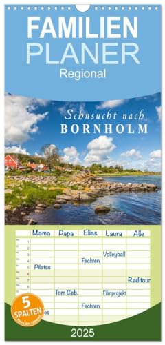Familienplaner 2025 - Sehnsucht nach Bornholm mit 5 Spalten (Wandkalender, 21 cm x 45 cm), CALVENDO von CALVENDO