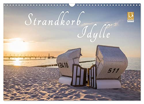 Strandkorb Idylle (Wandkalender 2025 DIN A3 quer), CALVENDO Monatskalender von CALVENDO