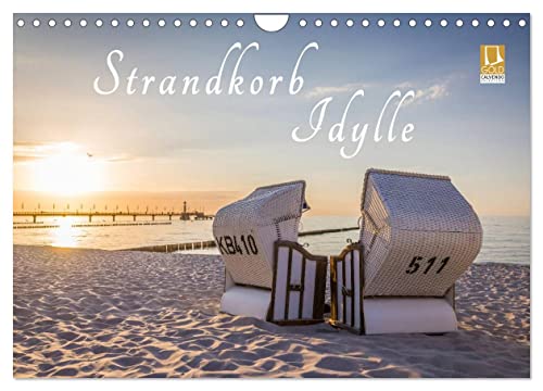 Strandkorb Idylle (Wandkalender 2025 DIN A4 quer), CALVENDO Monatskalender von CALVENDO
