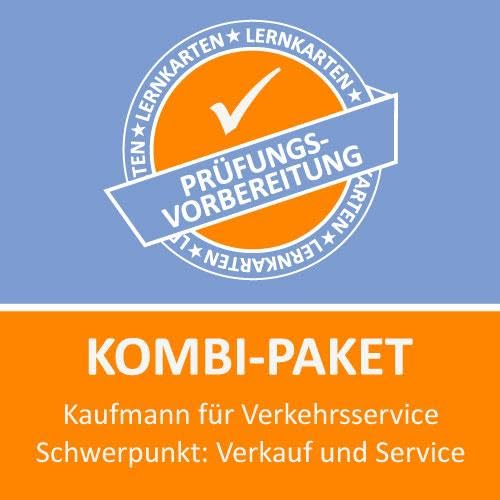 Kombi-Paket Kauffrau für Verkehrsservice Schwerpunkt Verkauf und Service Lernkarten von Princoso