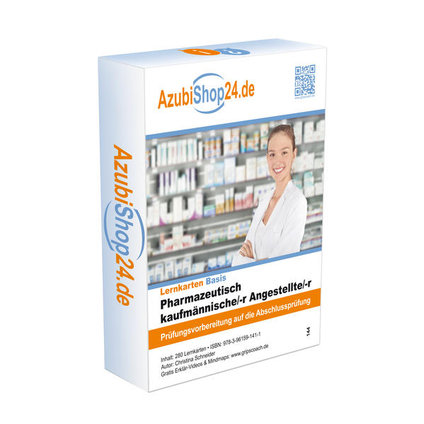 AzubiShop24.de Basis-Lernkarten Pharmazeutisch-kaufmännische/r Angestellte/r (PKA) von Princoso GmbH