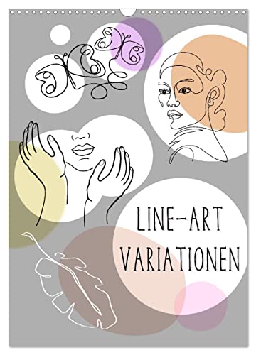 Line-Art Variationen (Wandkalender 2024 DIN A3 hoch), CALVENDO Monatskalender von CALVENDO