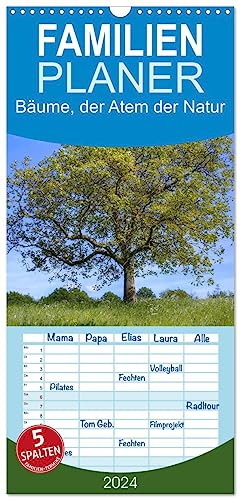Familienplaner 2024 - Bäume, der Atem der Natur mit 5 Spalten (Wandkalender, 21 cm x 45 cm) CALVENDO
