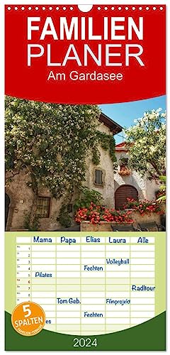 Familienplaner 2024 - Gardasee bei Limone mit 5 Spalten (Wandkalender, 21 cm x 45 cm) CALVENDO