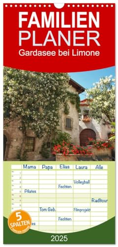 Familienplaner 2025 - Gardasee bei Limone mit 5 Spalten (Wandkalender, 21 cm x 45 cm), CALVENDO