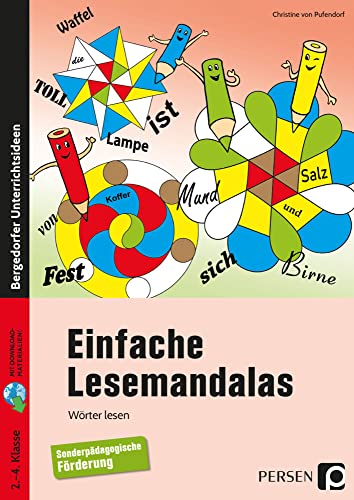 Einfache Lesemandalas: Wörter lesen (2. bis 4. Klasse)