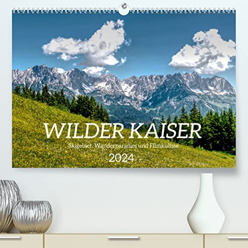 Wilder Kaiser - Skigebiet, Wanderparadies und Filmkulisse (hochwertiger Premium Wandkalender 2024 DIN A2 quer), Kunstdruck in Hochglanz