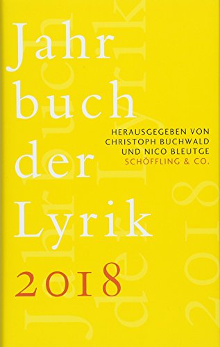 Jahrbuch der Lyrik 2018 von Schöffling
