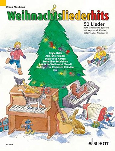 Weihnachtsliederhits: 50 Lieder zum Singen und Spielen. Gesang und Klavier, Keyboard, Akkordeon oder Gitarre (1 Melodie-Instrument ad libitum). Liederheft.
