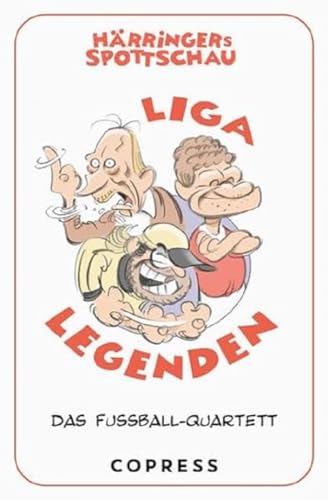 Härringers Spottschau Liga Legenden. Das Fußball-Quartett. Kartenspiel für Fußball-Fans: 2 Spielvarianten, 32 Charaktere, 8 Kategorien. Ikonen des deutschen Fußballs als witzige Comic-Figuren Härringers Spottschau Liga Legenden. Das Fußball-Quartett. Kartenspiel für Fußball-Fans: 2 Spielvarianten, 32 Charaktere, 8 Kategorien. Ikonen des deutschen Fußballs als witzige Comic-Figuren