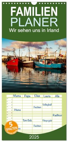 Familienplaner 2025 - Wir sehen uns in Irland - Ring of Beara und Ring of Kerry mit 5 Spalten (Wandkalender, 21 cm x 45 cm), CALVENDO von CALVENDO