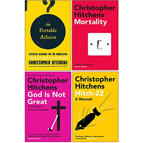 The Portable Atheist, Mortality, God Is Not Great, Hitch 22 By Christopher Hitchens Collection 4 Books Set