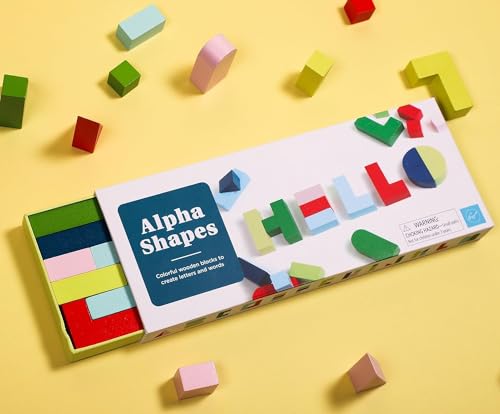 Alpha Shapes: Colorful Wooden Blocks to Create Letters and Words