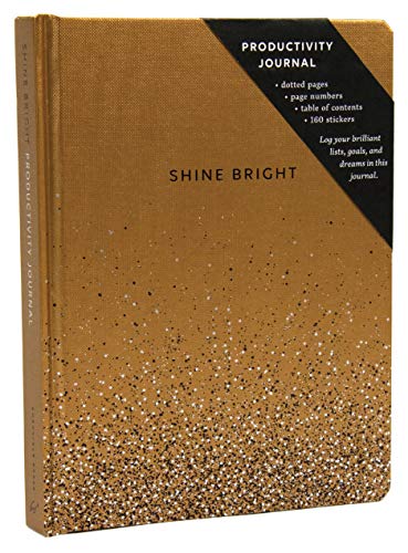 Shine Bright Productivity Journal, Gold Shine Bright Productivity Journal, Gold