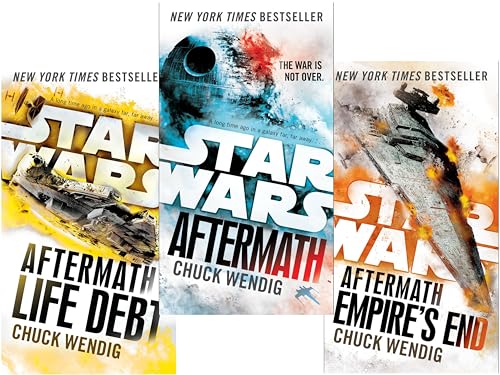 Star Wars Aftermath Trilogy 3 Books Collection Set By Chuck Wendig (Aftermath, Life Debt, Empires End)