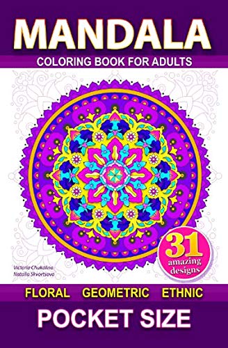 Mandala: Pocket size coloring book on a white background. Stress relief coloring book for adults (Pocket books, Band 1) von Independently published