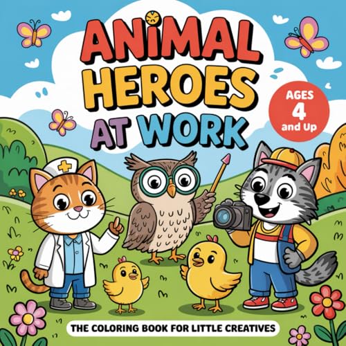 Animal Heroes at Work: The Coloring Book for Little Creatives von Independently published