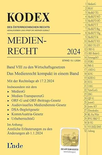 KODEX Medienrecht: Wirtschaftsgesetze Band VIII (Kodex Wirtschaftsgesetze)