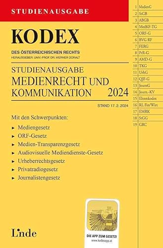 KODEX Studienausgabe Medienrecht und Kommunikation
