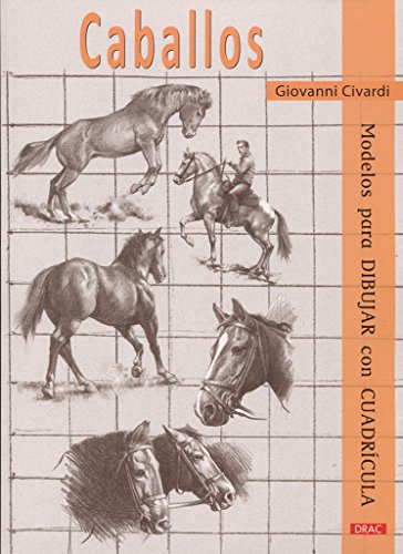 Caballos : modelos para dibujar con cuadrícula