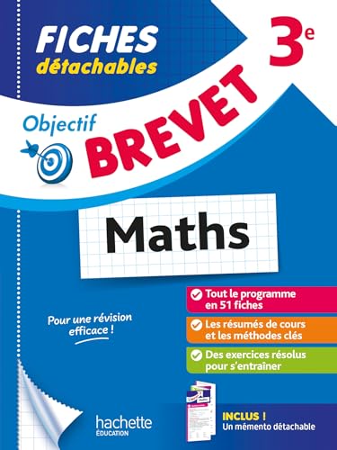 Objectif Brevet - Fiches Maths 3e: Fiches détachables von HACHETTE EDUC
