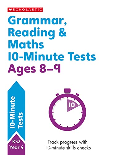 Quick test grammar, reading and maths activities for children ages 8-9 (Year 4). Perfect for Home Learning. (10 Minute SATs Tests)