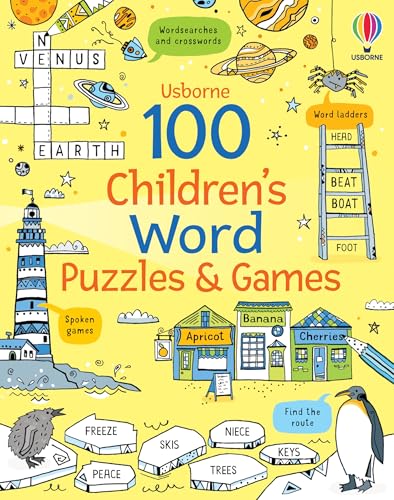 100 Children's Word Puzzles and Games (Puzzles, Crosswords and Wordsearches) von Usborne Publishing