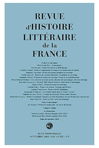 Revue d'Histoire Litteraire de la France (French Edition)