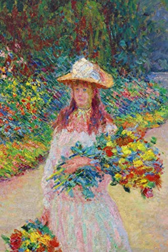 Monet Journal #6: Cool Artist Gifts - Jeune Fille Dans Le Jardin de Giverny Claude Monet Notebook Journal To Write In 6x9" 150 Lined Pages