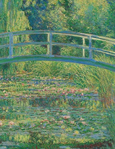 Monet LARGE Notebook #10: Cool Artist Gifts - The Water Lily Pond Claude Monet Notebook College Ruled to Write in 8.5x11" LARGE 100 Lined Pages von Independently published
